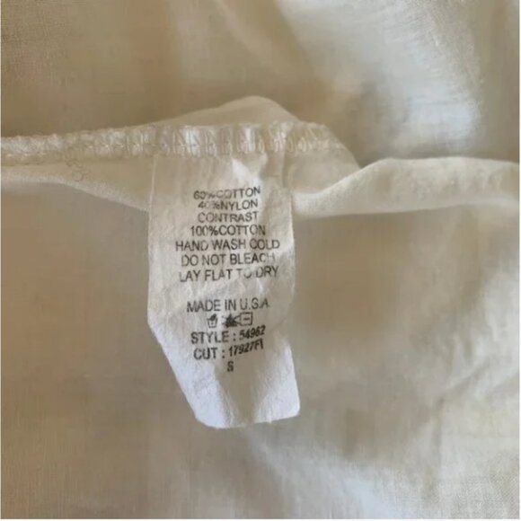 Monteau Lace Dress Ivory with black ribbon belt Size Small - Picture 8 of 9